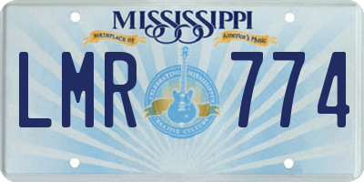 MS license plate LMR774