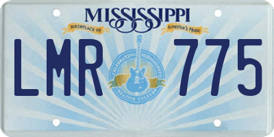 MS license plate LMR775