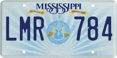 MS license plate LMR784