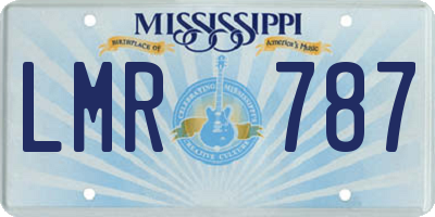 MS license plate LMR787
