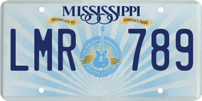 MS license plate LMR789