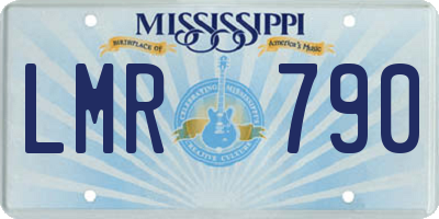 MS license plate LMR790