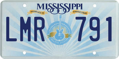 MS license plate LMR791