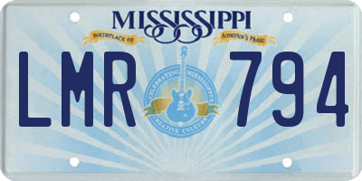 MS license plate LMR794