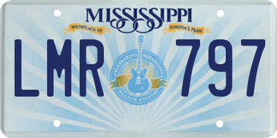 MS license plate LMR797