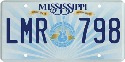 MS license plate LMR798