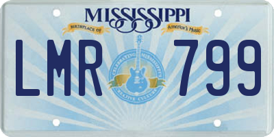 MS license plate LMR799