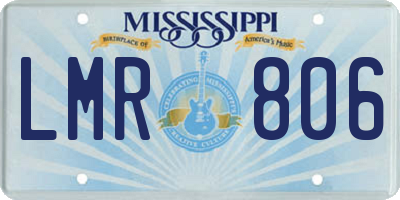 MS license plate LMR806