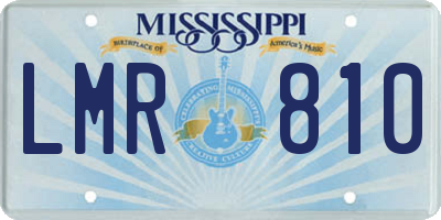MS license plate LMR810