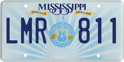 MS license plate LMR811