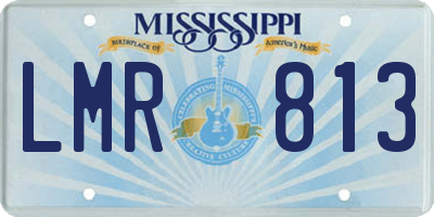 MS license plate LMR813