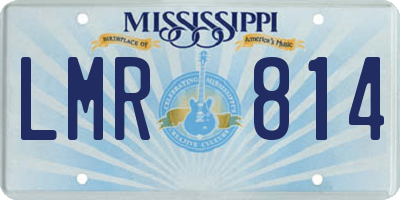 MS license plate LMR814