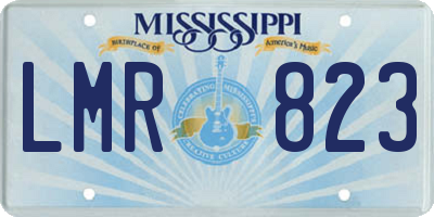 MS license plate LMR823