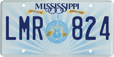 MS license plate LMR824