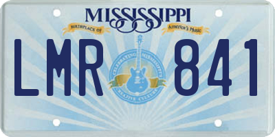 MS license plate LMR841