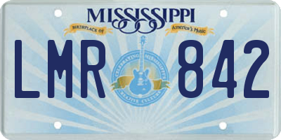MS license plate LMR842