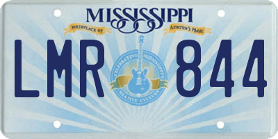 MS license plate LMR844