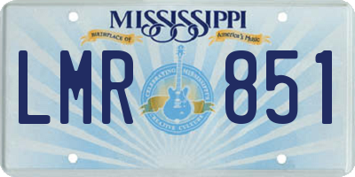 MS license plate LMR851