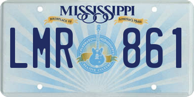 MS license plate LMR861