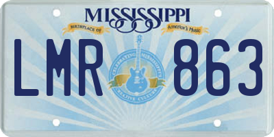 MS license plate LMR863