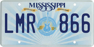MS license plate LMR866