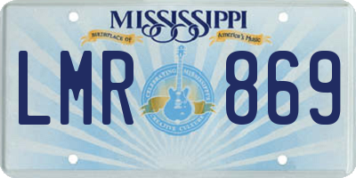MS license plate LMR869