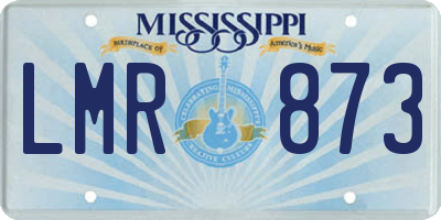 MS license plate LMR873