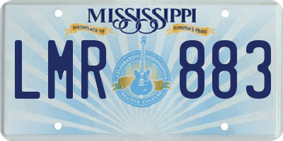 MS license plate LMR883