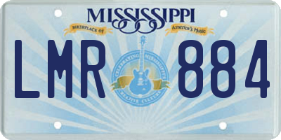 MS license plate LMR884