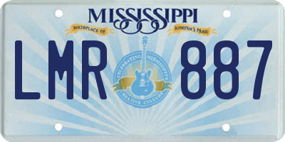 MS license plate LMR887