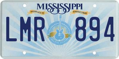MS license plate LMR894