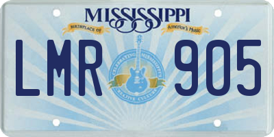 MS license plate LMR905