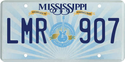 MS license plate LMR907