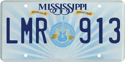 MS license plate LMR913