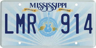 MS license plate LMR914