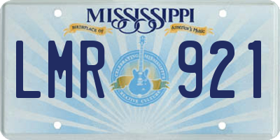 MS license plate LMR921