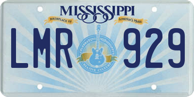 MS license plate LMR929
