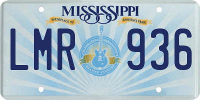 MS license plate LMR936