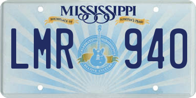 MS license plate LMR940