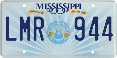 MS license plate LMR944