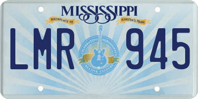 MS license plate LMR945