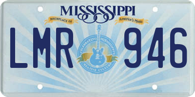 MS license plate LMR946