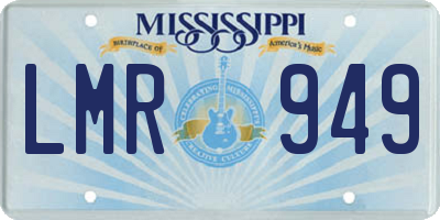 MS license plate LMR949