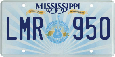 MS license plate LMR950