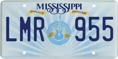 MS license plate LMR955