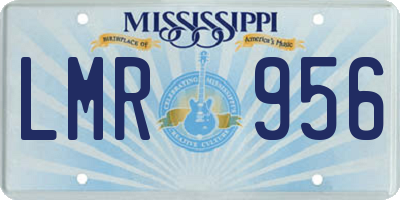 MS license plate LMR956