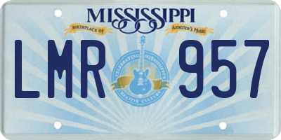 MS license plate LMR957