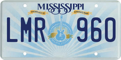 MS license plate LMR960
