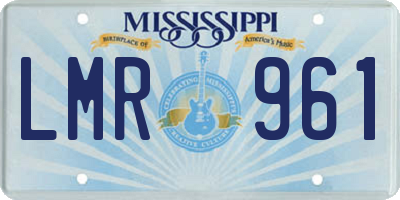 MS license plate LMR961