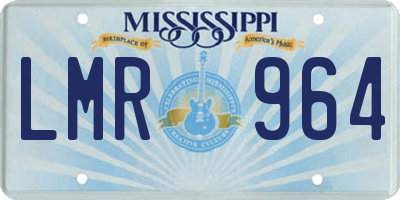 MS license plate LMR964